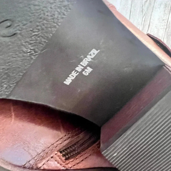Matisse Brown Leather Buckle Boots 6 - Picture 8 of 8